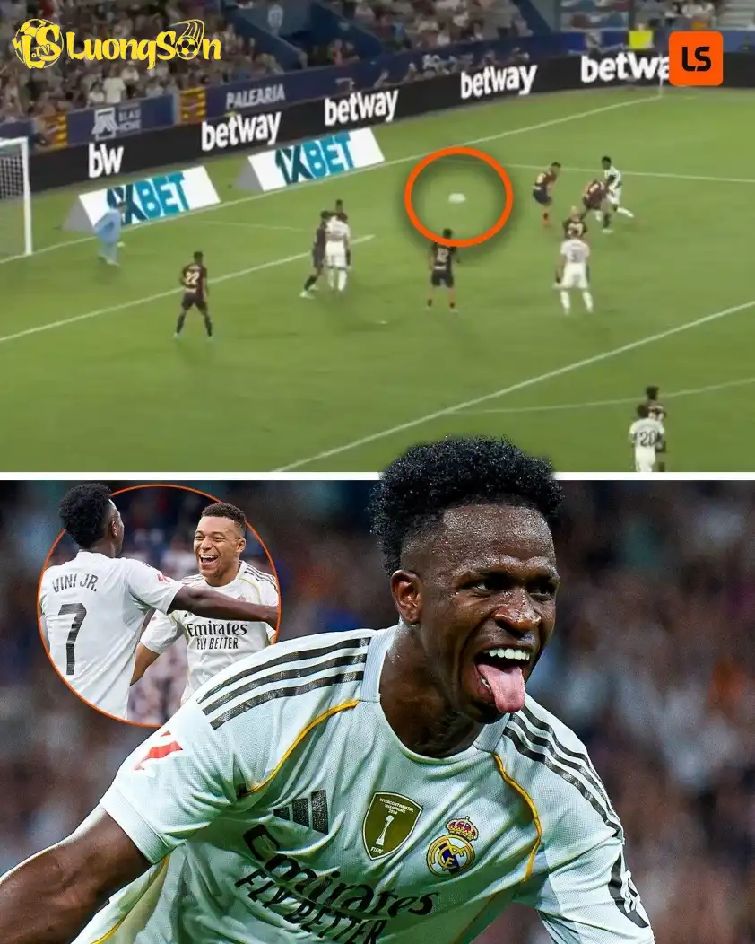 Vinicius toả sáng với siêu phẩm Trivela trận này. (Ảnh: Nền tảng X)