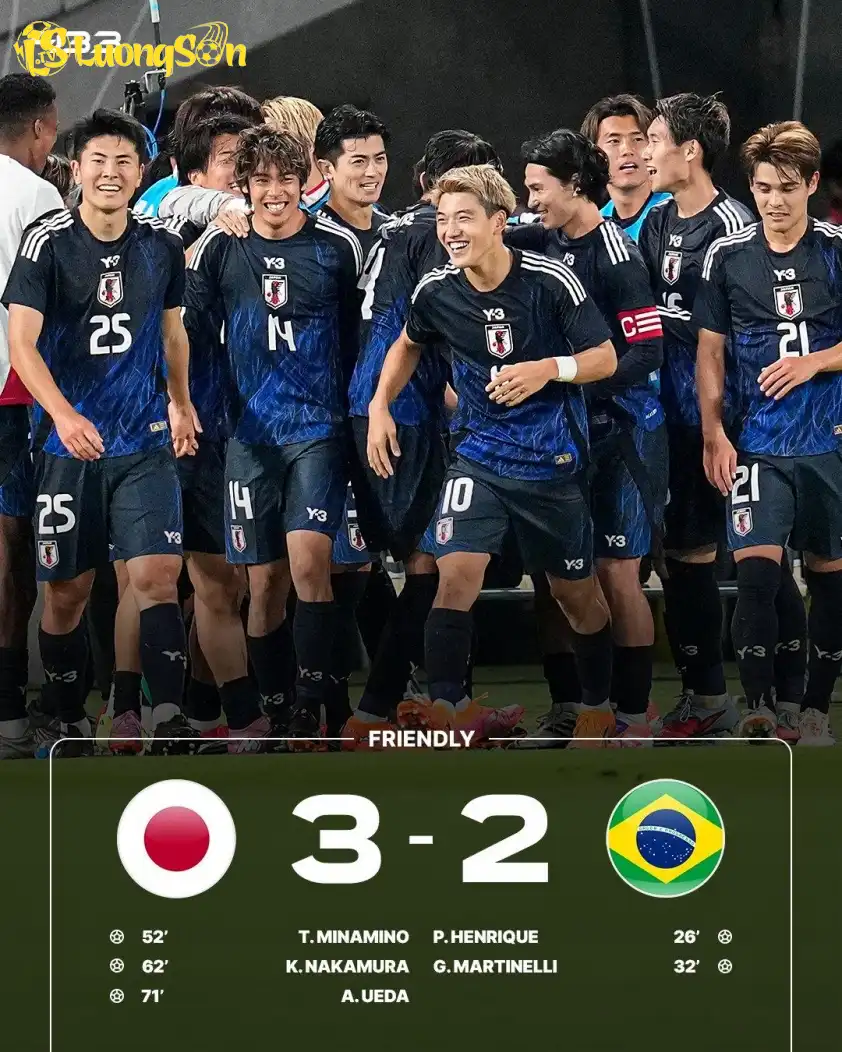 Nhật Bản lội ngược dòng ngoạn mục trước Brazil